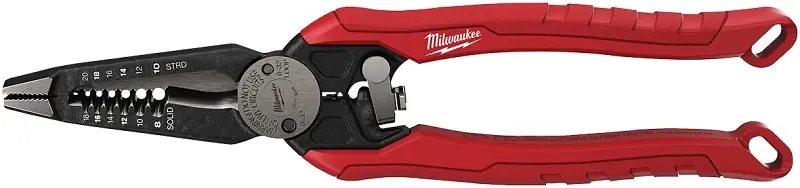 9 In. Steel Combination Pliers With Built-in Wire Cutter
