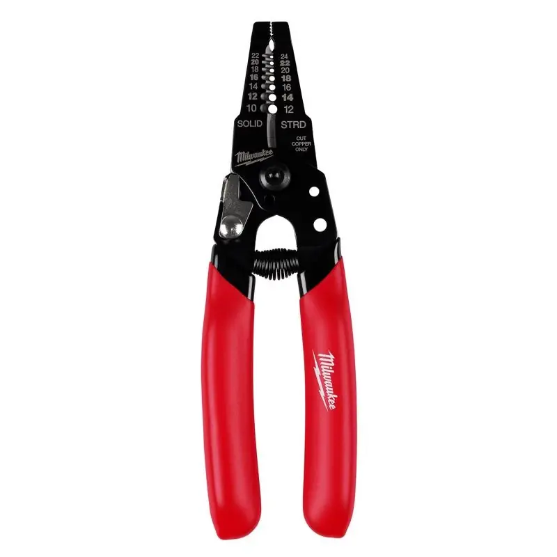 Milwaukee 24 Awg 1.94 Inch Length Wire Stripper And Cutter Black/red