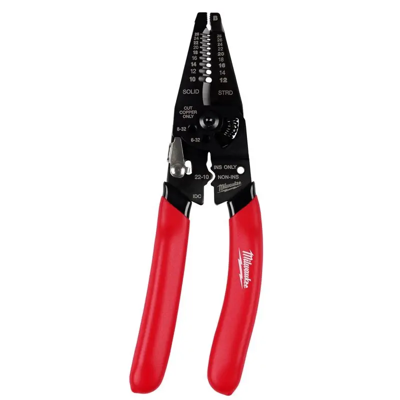 Milwaukee 28 Awg Wire Stripper Cutter 2.63 In. Length With Cushion Grip