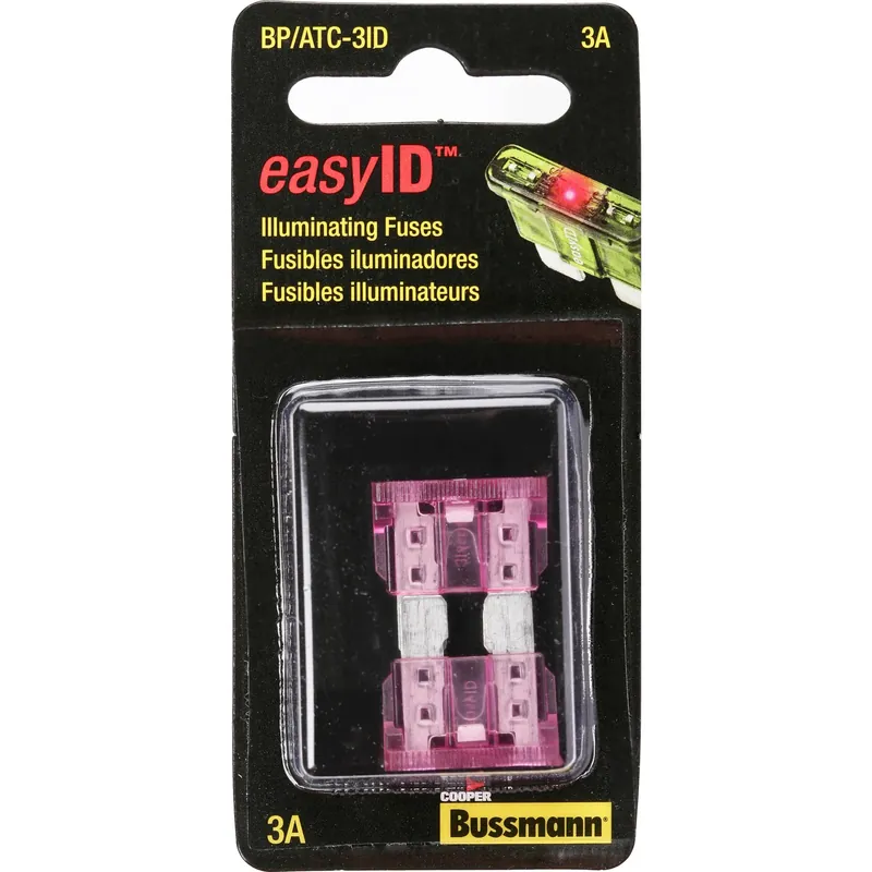 Bussmann EasyID 3 Amps Illuminating Fuse 2 Pk