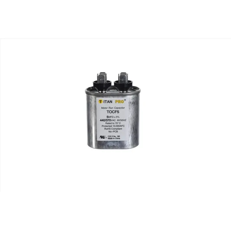 5 Mfd 440 Volt Oval Run Capacitor For Electrical Applications