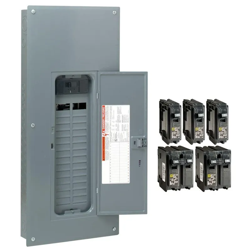 Homeline Main Breaker Installed Load Center, 200-Amp.