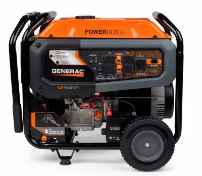 Dual Fuel Portable Generator, 9400 Watts, 420cc Engine, GP7500E