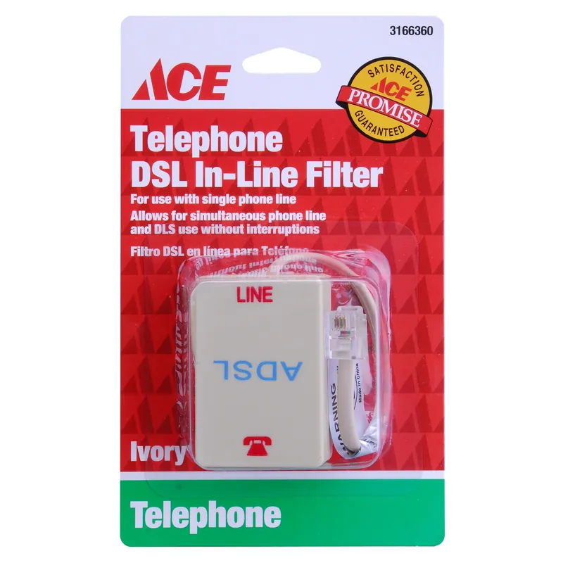 0 Ft. L Ivory Dsl In-line Filter For Optimal Connection