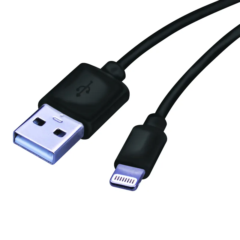 Lightning To Usb Charge And Sync Cable 3 Ft. Black - Model Fab-1001