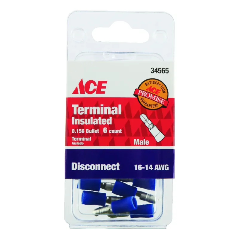 Ace Insulated Wire Male Disconnect 6 Pk