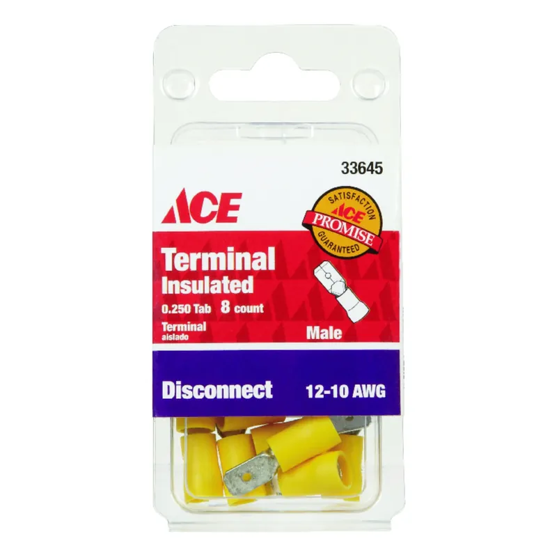 Ace Insulated Wire Male Disconnect 8 Pk