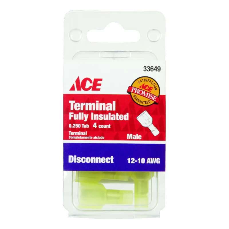 Ace Insulated Wire Male Disconnect 4 Pk