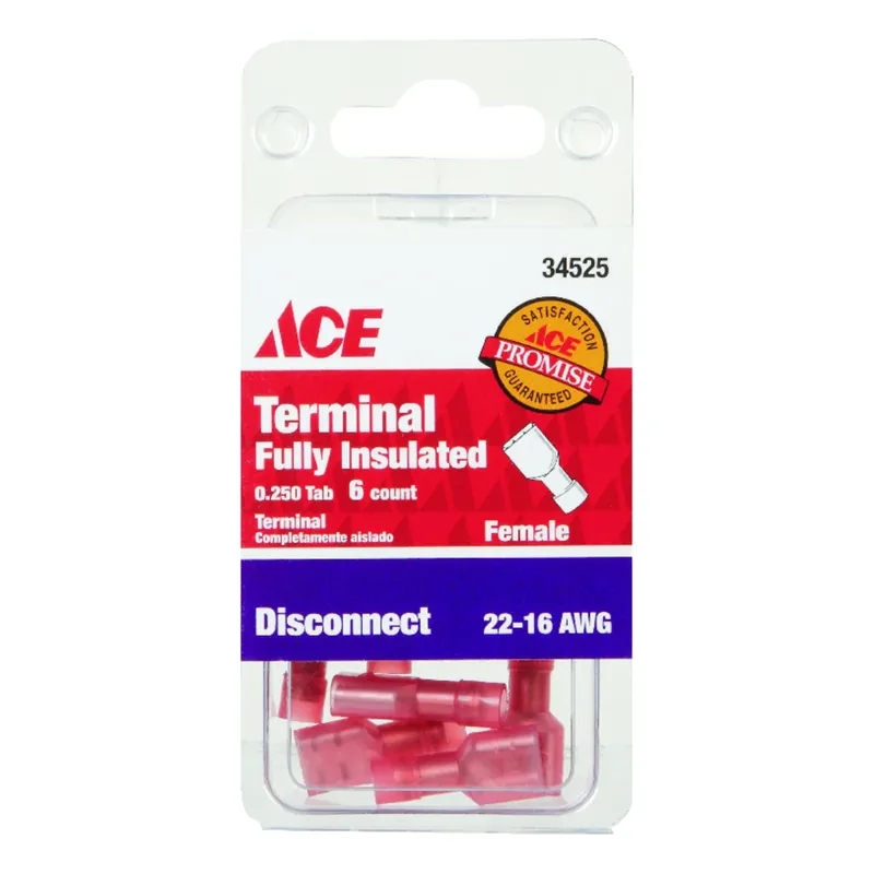 Ace Insulated Wire Female Disconnect 6 Pk