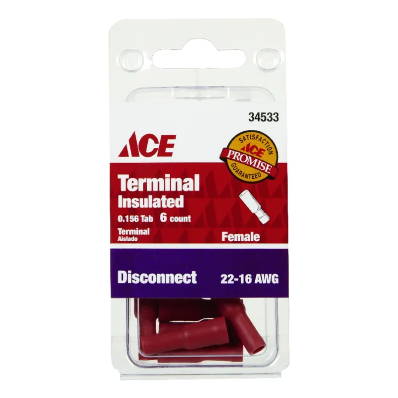 Ace Insulated Wire Female Disconnect 6 Pk