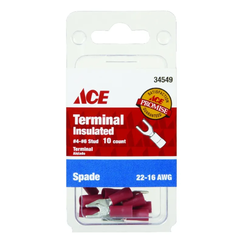 Ace Insulated Wire Spade Terminal 10 Pk