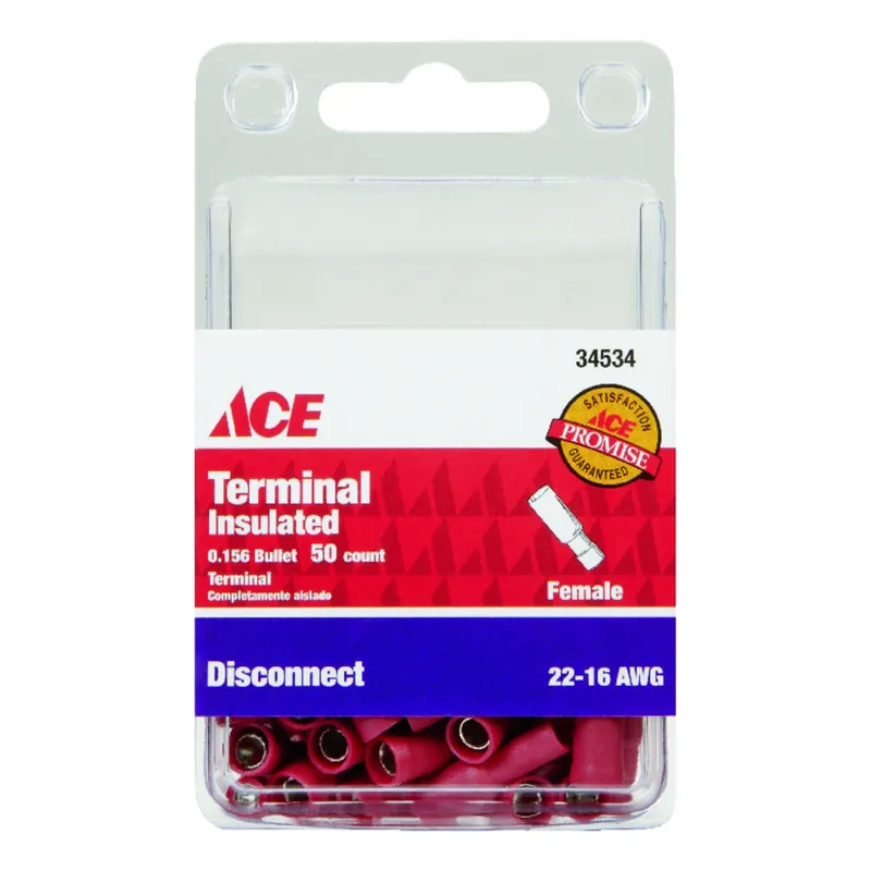 Ace Insulated Wire Female Disconnect 50 Pk