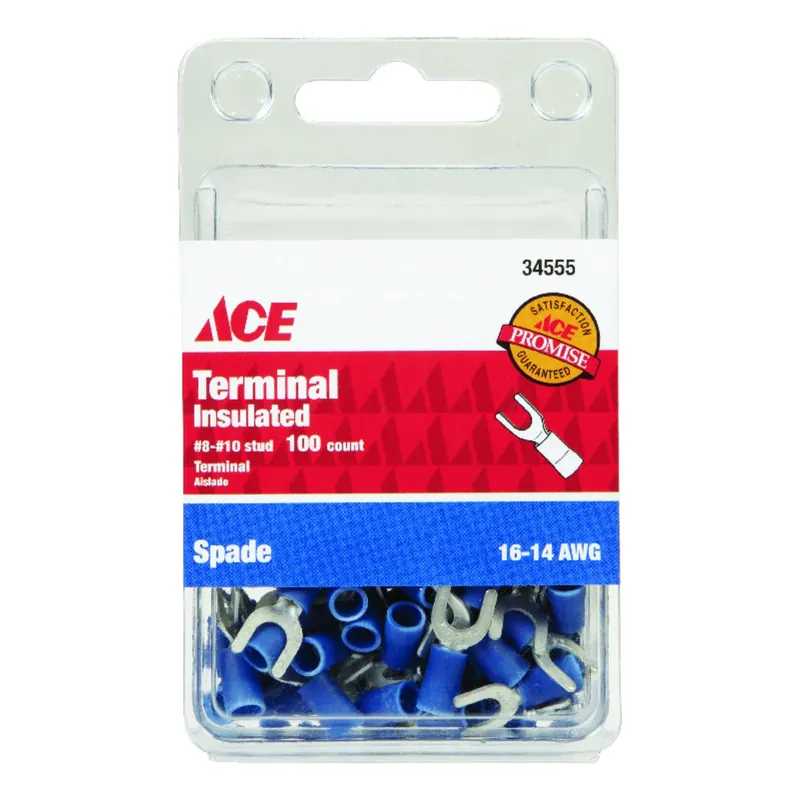 Ace Insulated Wire Spade Terminal 100 Pk