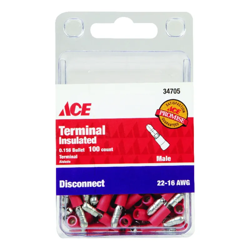Ace Insulated Wire Male Disconnect 100 Pk