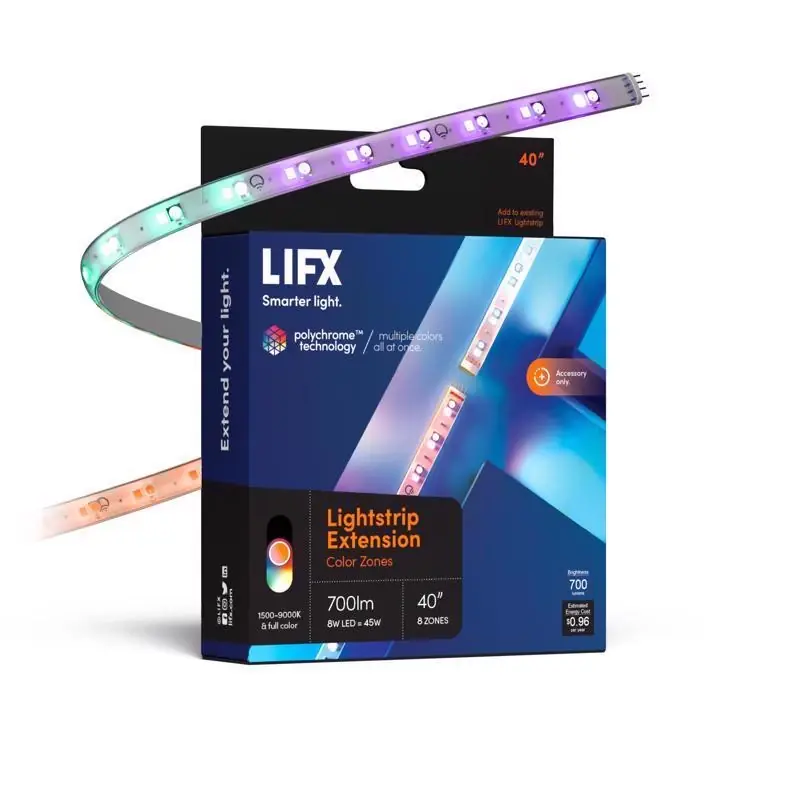 LIFX Smart Home 40 In. L Color Changing Plug-In LED Smart-Enabled Strip Light Extension 1 Pk