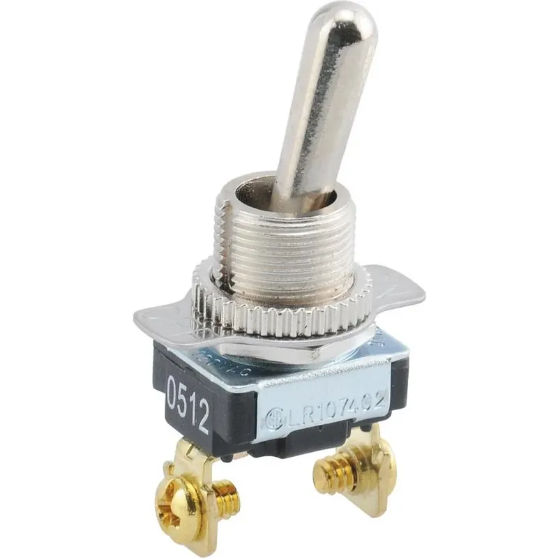 15-amp Silver Metallic Single Pole Light Switch Model 393209