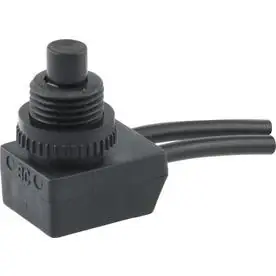 1-amp Black Momentary Light Switch For Home And Commercial Use