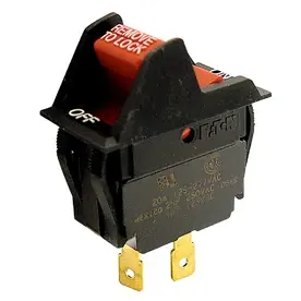 20-amp Black Single Pole Locking Light Switch For Secure Control
