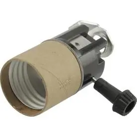75-watt Black Hard-wired Light Socket For Indoor And Outdoor Use