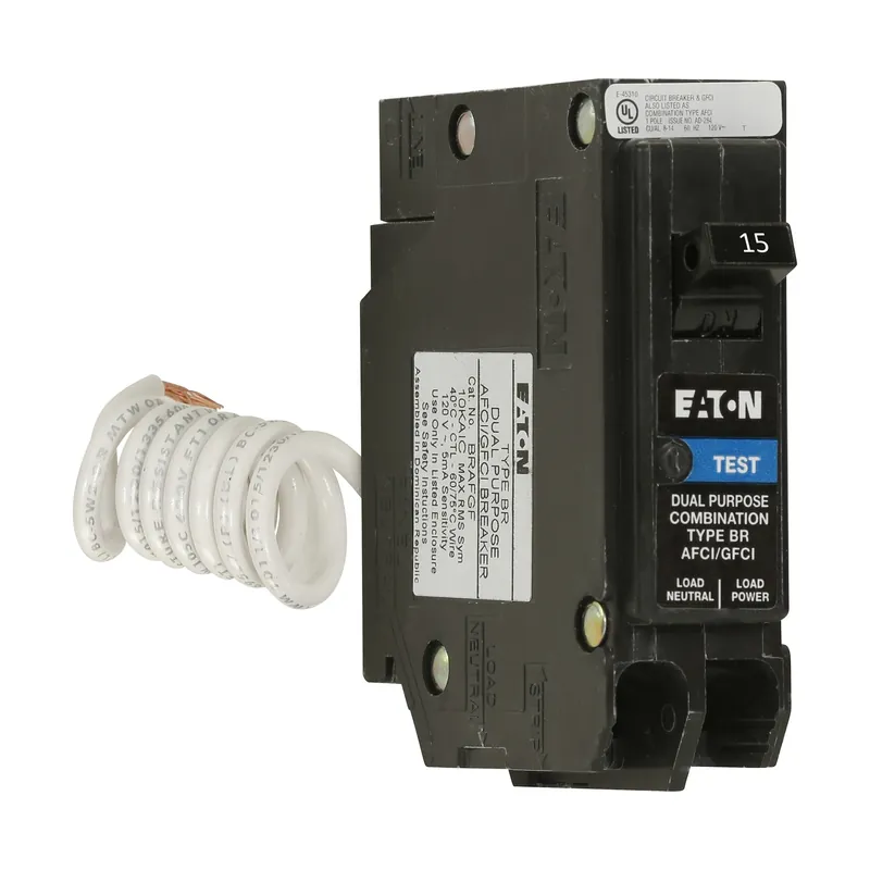 Br 15a Single-pole Short Body Afci/gfci Circuit Breaker Brn115df
