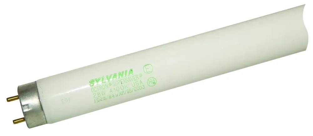 Sylvania FO28/841/XP/SS/ECO3 Octron® 800 XP® Extended Performance T8 Linear Fluorescent Lamp 28 Watt 4100K 85 CRI Medium Bi-Pin G13 Base 40000 Hour Life Phosphor Coated