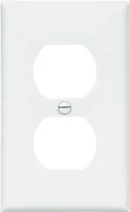 Cooper Wiring Devices 393751326 5132W 1 Gang Duplex Receptacle Wall Plate - White