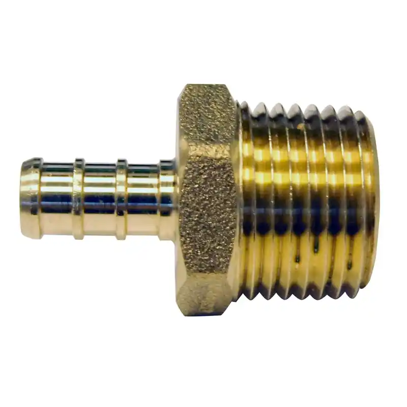 3/8 In. Brass Pex Barb X 1/2 In. Male Pipe Thread Reducing Adapter - Apollo Model Apxma3812