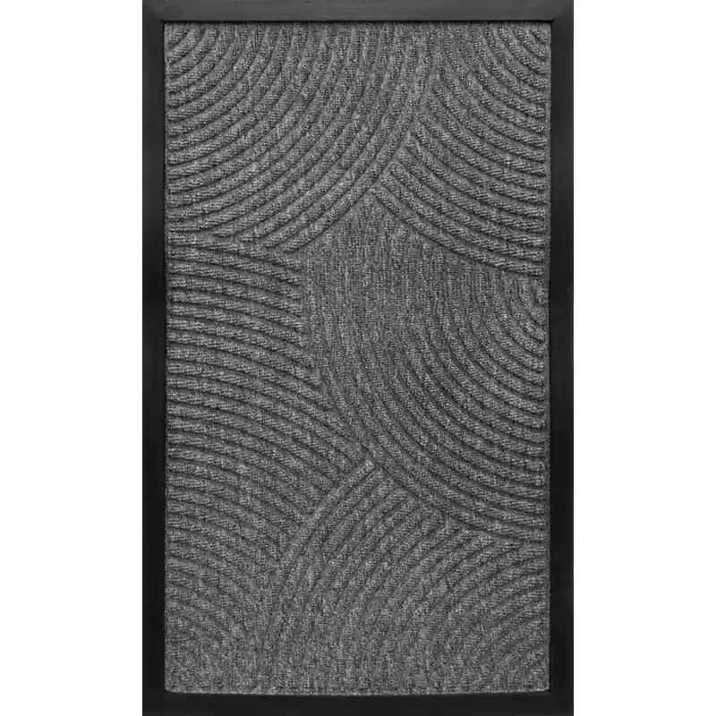 Luna Crop Circles Gray Polypropylene Nonslip Floor Mat 18 In. L X 30 In. W