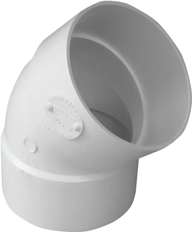 IPEX Canplas 6 In. SDR 35 45 Deg. PVC Sewer And Drain Elbow (1/8 Bend)