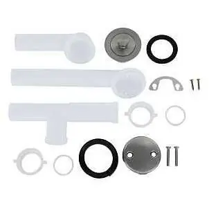 Danco Brushed Nickel Twist‑Turn Tub Drain Kit – Durable Polypropylene Design