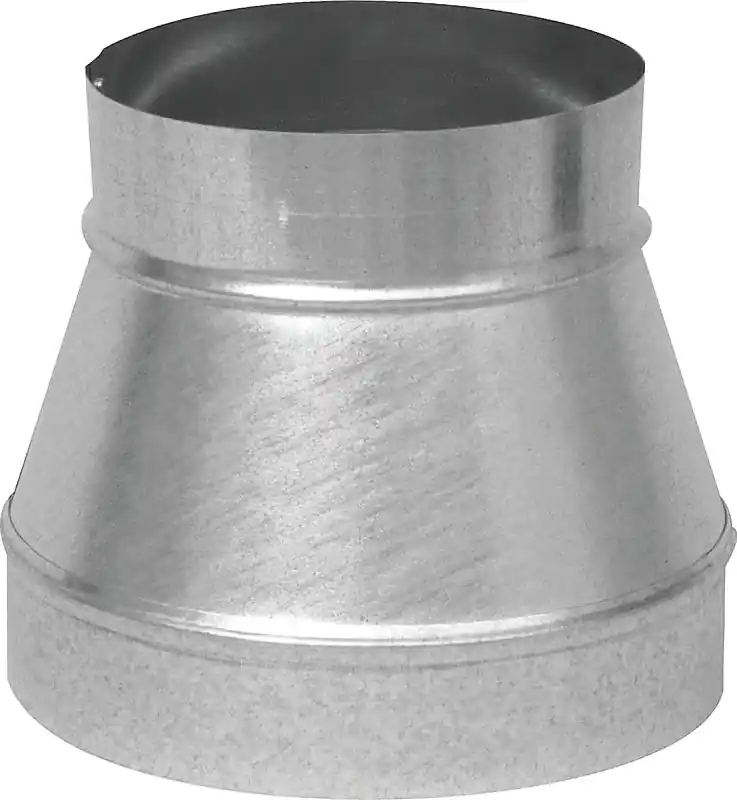 7 X 6 Inch Reducer/increaser, 26 Gauge Galvanized Steel, Model Gv1202