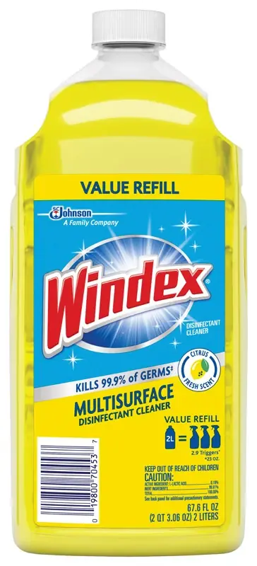 Windex No Scent Multi-Surface Cleaner, Protector And Deodorizer Liquid 2 Oz.