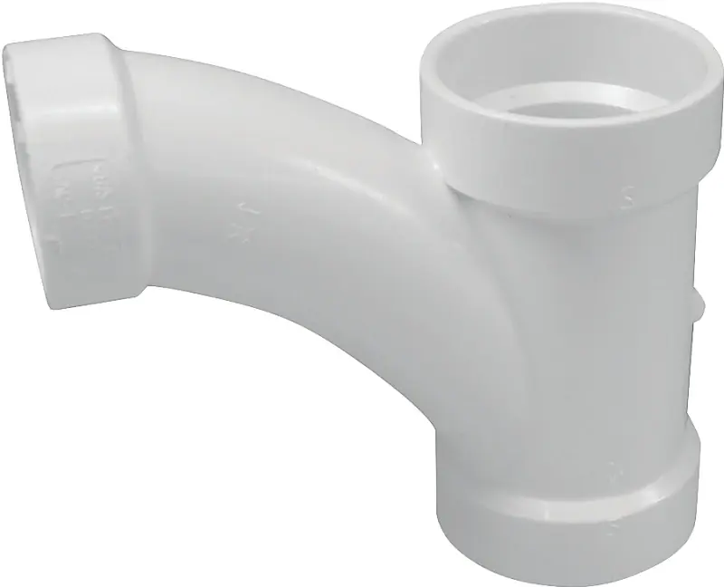 Reducing Combination Tee Pipe Wye 4 X 4 X 2 In Hub Connection Pvc