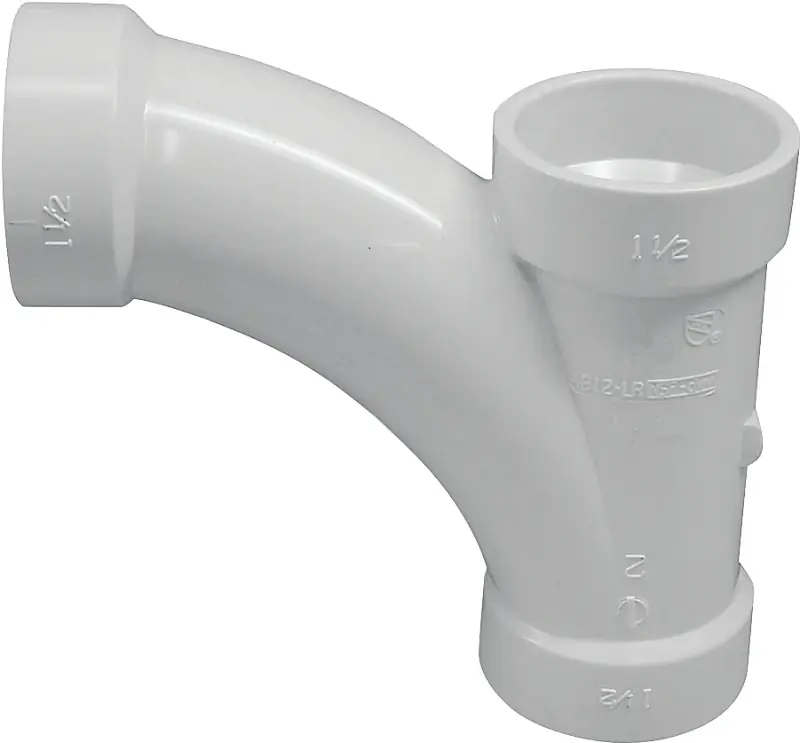 2 Inch Dwv Pvc Combination Tee Wye Pipe - Schedule 40 Hub Connection