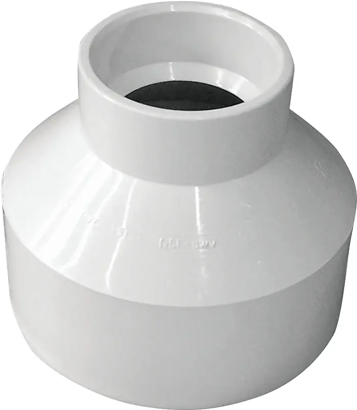 Pvc Dwv Reducing Coupling 3 X 1-1/2 Inch Schedule 40 White