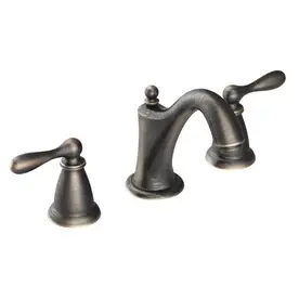 Caldwell Mediterranean Bronze Double Handle Widespread Bathroom Sink Faucet With Drain
