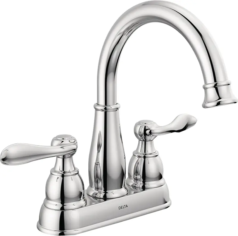 Delta Windemere Chrome Traditional Centerset Bathroom Sink Faucet 4 In.