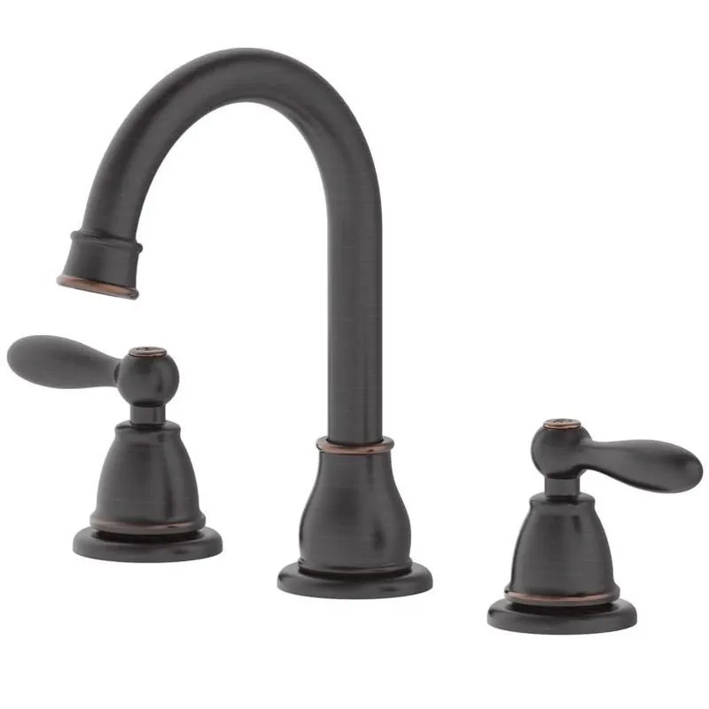 Oakbrook Collection Jennifer Oil Rubbed Bronze Traditional Widespread Bathroom Faucet – 8‑Inch High‑Arc Lever