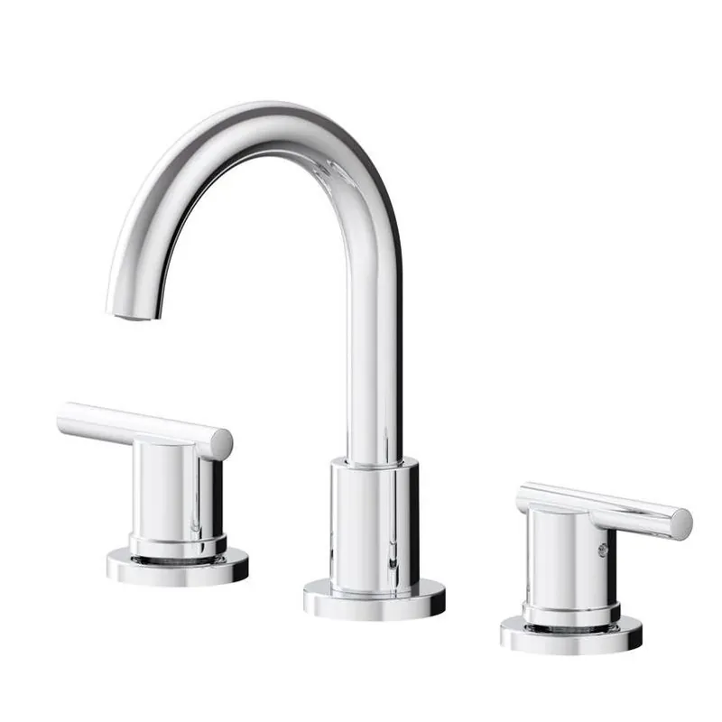 Oakbrook Collection Alexis Chrome Modern Widespread Bathroom Faucet – 8" High‑Arc Lever