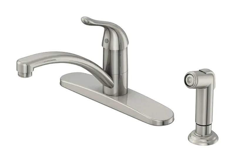 Pacifica Brushed Nickel Kitchen Faucet With Side Sprayer And Lever Handle