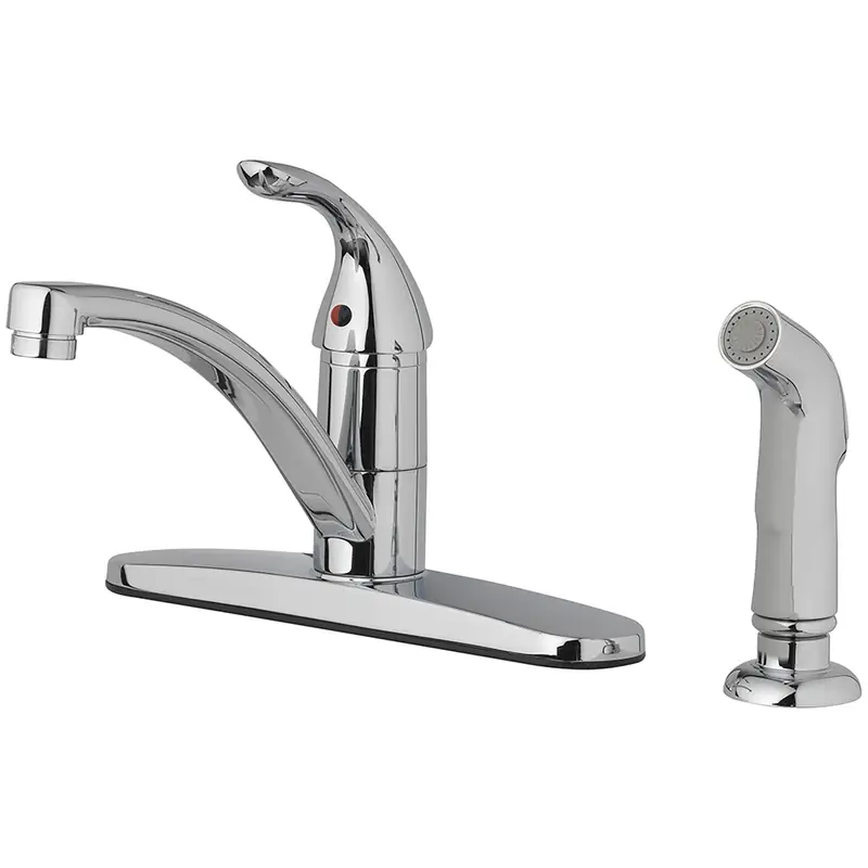 Pacifica One Handle Chrome Kitchen Faucet With Side Sprayer And Ceramic Valve