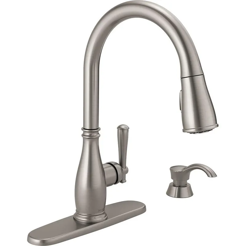 Charmaine Single-handle Pull-down Sprayer Kitchen Faucet With Soap Dispenser And Magnatite Docking