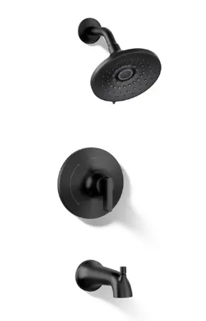 Kohler Silvaro Matte Black Tub/Shower