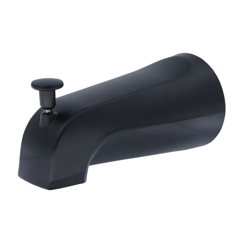 Universal Matte Black Tub Spout With Diverter - Model 9d00011079