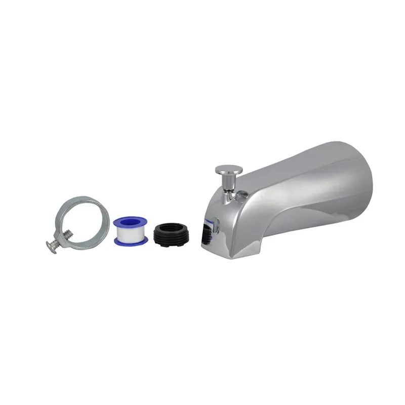 Chrome Diverter Tub Spout With Adapters And Installation Tools