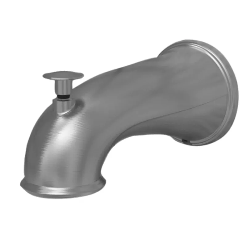 Brushed Nickel Diverter Tub Spout With 5-1/2 In. Reach For Easy Installation