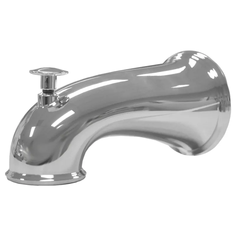 Chrome Diverter Tub Spout With 5-1/2 Inch Reach For Bathroom Upgrade