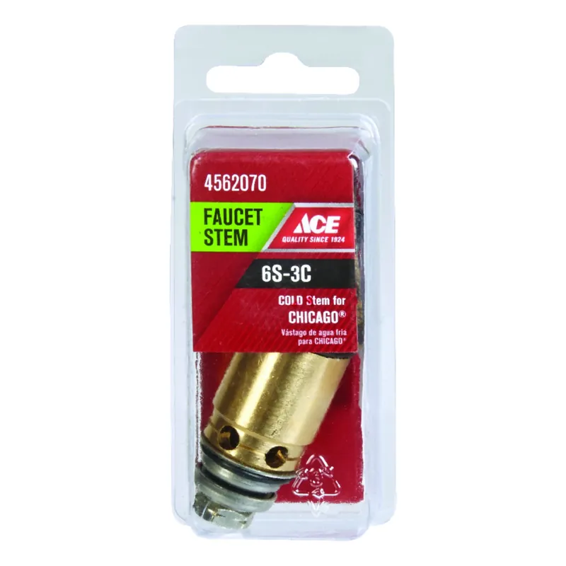 6s-3c Cold Faucet Stem For Chicago Faucets - Durable Brass Construction