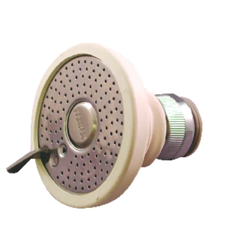 Dual Thread 55/64 In.-27f White Screw-on Aerator With 360-degree Motion Spray