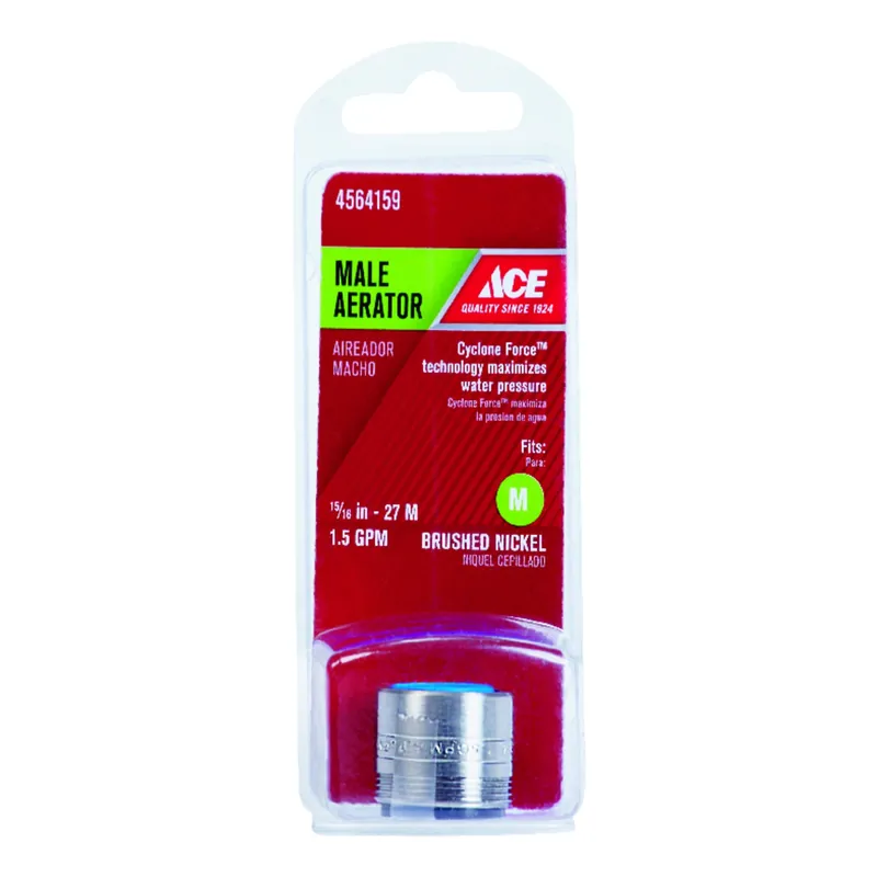 Ace Male Aerator 15/16 In. X 55/64 In. Brushed Nickel